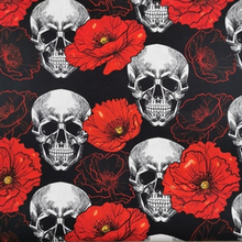 Cartoon Skull and Red Flower 100% Cotton Fabric for Girl Dresses Clothes Cushion Cover Quilting Sewing DIY Needlework Material 2024 - buy cheap