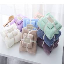Toalhas de banho absorventes de veludo coral roxo azul para adultos toalha de rosto + toalha de banho macio confortável conjunto de toalhas de banho 2024 - compre barato