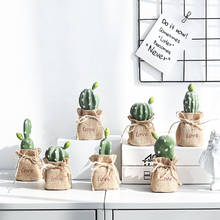 Nordic Cactus Happy Birthday Gift Resin Decorative Cactusese Miniature Figurines Living Room Office Home Decoration Accessories 2024 - buy cheap