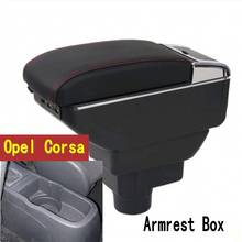 For Opel Corsa Center console Arm Rest Armrest box central Store content with cup holder ashtray with USB interface 2024 - buy cheap