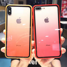 Чехлы с радужным градиентом для телефонов iphone 11, XS Max, X, XR, XS, 6, 6s, 7, 8 Plus, акриловый прозрачный защитный чехол для iPhone 11 Pro 2024 - купить недорого