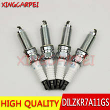New (4pcs)12290 R41 L01 DILZKR7A11GS Car Spark Plug For Honda CR-V IV 12290-R41-L01 DILZKR7A11GS Auto Part 2024 - buy cheap