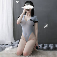 Body transparente con escote en V profundo para fiesta de Halloween, trajes de policía para Cosplay, trajes sexys de policía, juego de rol de fantasía sexual para adultos, disfraz de policía 2024 - compra barato