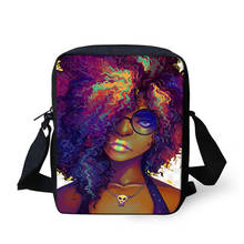 Cusotm Print Women's Handbags Black Art African Girl Printing Shoulder Messenger Bags for Mini Crossbody Book Bag Sac A Dos 2024 - buy cheap