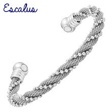 Escalus Health-brazalete de cobre magnético Chapado en plata, pulsera curativa romántica, amuleto, calidad superior, Unisex 2024 - compra barato