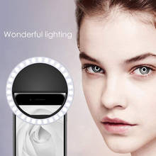 Minianillo de luz Led Universal para Selfie, lámpara circular portátil con Clip, luz de relleno de maquillaje, USB, para todos los teléfonos móviles, 10 Uds. 2024 - compra barato