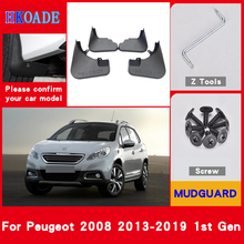 Car Fender Mud Flaps For Peugeot 2008 2019~2013 Mudguards Splash Guards Fender Mudflaps Car Fender Accessories Car Fender 2024 - buy cheap