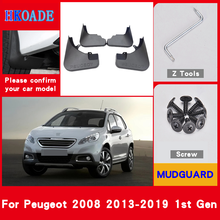 Para-lamas para carros para peugeot 2008 2019 a 2013, proteção contra respingo para-lamas, acessórios para carros 2024 - compre barato