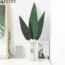 Verde artificial folhas de bambu grandes plantas verdes falsas folhas de vegetação para o escritório do hotel decoração de casa simulação flor 2024 - compre barato