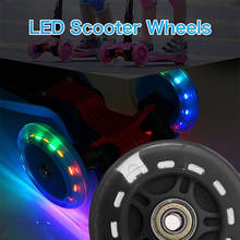 Led flash roda 80mm scooter piscando luzes traseira traseira flash roda absorção de choque resistente ao desgaste brinquedo scooter acessórios 2024 - compre barato