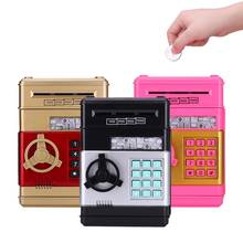 Cofrinho automático caixa de dinheiro com senha, economizador de moedas, caixa de cofre para crianças, presente de aniversário, cor preta 2024 - compre barato