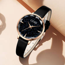 Женские Аналоговые кварцевые часы CIVO, водонепроницаемые, с кожаным ремешком, 8122 2024 - купить недорого