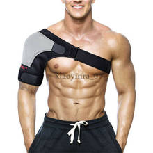 Adjustable Gym Sports Care Single Shoulder Support Back Brace Guard Strap Wrap Belt Band Black Bandage Sports Shoulder Support 2024 - buy cheap