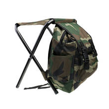 2 in 1 Fishing Stool Tackle Backpack Foldable Seat Camping Hunting Rucksack 2024 - buy cheap