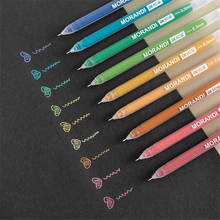 Morandi-Juego de bolígrafos de Gel para oficina y escuela, rotuladores Vintage de tinta multicolor, delineador, regalo de papelería, 0,5mm, 9 unids/set 2024 - compra barato