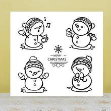 AZSG muñeco de nieve encantador sellos transparentes/sellos para DIY Scrapbooking/fabricación de tarjetas/álbum artesanías decorativas de sellos de silicona 2024 - compra barato