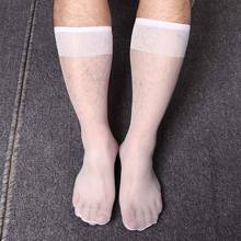 1 pair Fashion Men Stockings Nylon Silk Transparent Sock Ultra-Thin Super Sexy Style Men'S Nylon Sock chausette homme 2024 - buy cheap