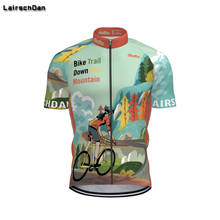 2020 LairschDan landscape Cycling Jersey mtb mountain bike sweatshirt bicycle T-shirt short-sleeved clothing Men‘s Mountain Team 2024 - buy cheap