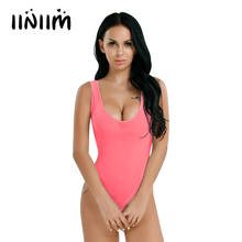 iiniim Sexy Womens Exotic Lingerie Wetlook See-through One-Piece Catsuit Mesh High Cut Sleeveless Leotard Bodysuit Nightwear 2024 - buy cheap