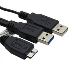 HDD USB 3.0 Type A to Micro B Y Cable USB3.0 Data Cord For External Mobile Hard Drive Disk Data Cables dropshipping hot 2024 - купить недорого
