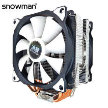 SNOWMAN CPU Cooler 6 Heat Pipes 120mm 4 Pin PWM RGB for Intel LGA 1200 1150 1151 1155 2011 AMD AM4 AM3 CPU Cooling Fan PC Quiet 2024 - купить недорого