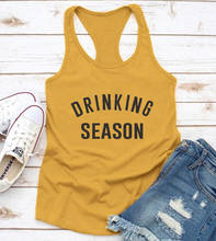Drinking Season Printed vest Funny drinker tees summer style Beach tank top women casual sexy Tank drop shipping 2024 - buy cheap