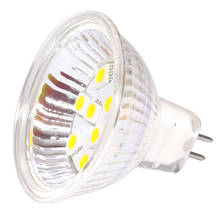 Бесплатная доставка! Светодиодная лампа MR16, 10 светодиодов, 5050 SMD, 12 В постоянного тока, 12 В переменного тока, лм, стеклянная крышка, светодиодная точечная лампа, заменяемая на 20 Вт, галогеновая, 1 шт./лот 2024 - купить недорого