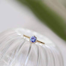 Женское кольцо с голубым цирконием MENGYI, изящное Золотое кольцо с Луной 9 2 5, вечерние ювелирные изделия 2024 - купить недорого