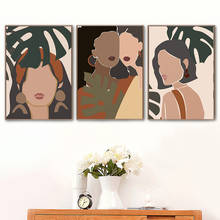 Pintura abstrata moderna vintage para parede de menina, arte de parede, pôsteres nórdicos e impressões, imagens para decoração de sala de estar 2024 - compre barato