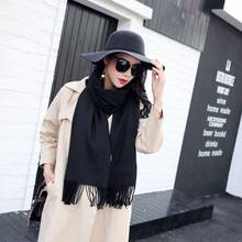 2020 nova sólida luxo cashmere cachecol feminino outono/inverno impressão quente xale menina doce snood cachecóis feminino elegante hijab stoles 2024 - compre barato