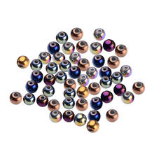 100pcs/lot 4mm Mixed Color Carnival Celebrations Mardi Gras Beads Electroplate Glass Round Bead; Hole: 1mm for Jewelry Decor 2024 - buy cheap
