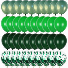 Globos verdes de confeti metálico para niños, decoraciones de fiesta de cumpleaños, animales de Safari, jungla, Oliva, 40 Uds. 2024 - compra barato