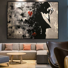 The Brooding Woman Pictures Graffiti Paintings Canvas Painting Wall Art Modern Poster and Prints For Livingroom Home Decor 2024 - buy cheap