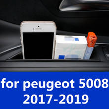 Car armrest box storage box central storage compartment compartment storage box car Accessories for peugeot 5008 2017-2019 2024 - buy cheap