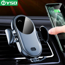 Gyso carregador sem fio rápido para carro, 15w para iphone 12 11 pro xs max xr x 8 plus e para samsung s20 s10 s9 s8 s7 s6 edge, suporte 2024 - compre barato