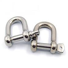 1pcs Stainless Steel D-ring Shackle Buckle Keychain Ring Hook Screw Pin Joint Connecter Bag Strap Clasp Leathercraft Parts 2024 - buy cheap