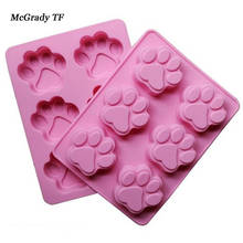Cute Animal Footprint Silicone Cake Mold Chocolate Mould Ice Soap Fondant Sugarcraft Cookie Decorating Cake Decorating Tools 2024 - buy cheap
