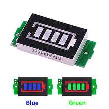 Indicador de capacidade de bateria de lítio 1s 2s 3s refletor único 3.7v, display azul, testador de energia de bateria de veículo elétrico, li-íon 2024 - compre barato