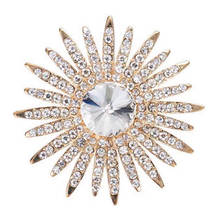 Sparkly Crystals Flower Pins Brooch For Wedding Bridal Bouquet Brooch Party Costume Clothes Pins For Women 2024 - buy cheap