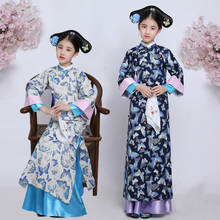 Disfraz de princesa tradicional china para niños, Túnica Hanfu folclórica antigua, traje de bandera, vestido de corte para escenario de Cosplay 2024 - compra barato