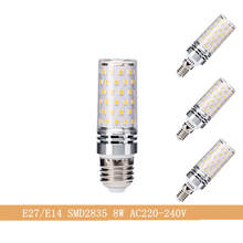Bombilla LED de alto brillo para decoración del hogar, lámpara de 12w, SMD2835, 110v, 220V, 86LED, candelabro, cristal de vela, E27, E14 2024 - compra barato