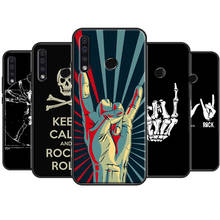 Crânio do rolo de rock para huawei p40 p20 lite p30 pro p inteligente 2021 nova 5t honra 9x 10x lite 8x 8s 9s 10i caso 2024 - compre barato