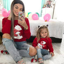 Christmas Family Look Matching Outfit Pajamas for Mommy Daddy Baby Xmas Party Couples Bear Pattern Momand Me Sweater Clothing 2024 - buy cheap