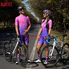 Macaquinho Kafitt New Cycling Pro Team Triathlon Macaquinho feminino bike manga curta malha malha Macaquinho Ciclismo Feminino 2024 - compre barato