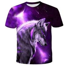 Lovers Wolf Printed T shirts Men 3D T-Shirts Drop Ship Top Tee Short Sleeve Camiseta Round Neck Tshirt Fashion Casual Brand 2024 - купить недорого