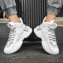 High Top PU Leather Chunky Sneakers Men's Sports Shoes Running Man Sport Shoes Men White Athletic Runners Training Gym GMB-0511 2024 - buy cheap