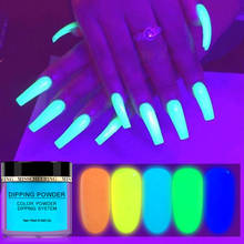 Флуоресцентный градиентный блеск для ногтей, блестящий пигмент, пыль для УФ-гель-лака, украшения для творчества и дизайна ногтей 2024 - купить недорого