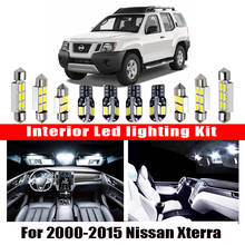 Acessórios automotivos para nissan xterra, acessório branco, sem erro, luz led interior, kit de leitura, luz e sistema de mapas, lâmpada de licença 2024 - compre barato