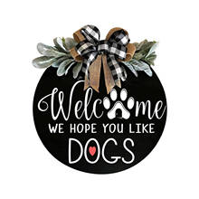 Welcome Sign For Plaques Front Door Wooden Hanging Sign Rose Flower Spring And Summer Wreath For Outdoor Front Porch Home Decor 2024 - buy cheap