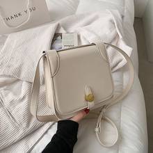 Брендовая дизайнерская женская сумка через плечо из искусственной кожи, модная простая сумка-мессенджер с маленьким клапаном 2024 - купить недорого